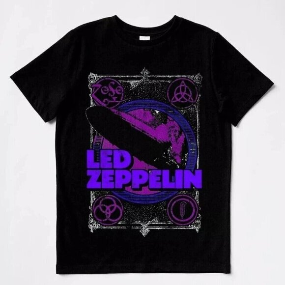 Memoriesrus E Other - Led Zeppelin Shirt  Retro Rock Band Tee  Classic Concert Fan Shirt